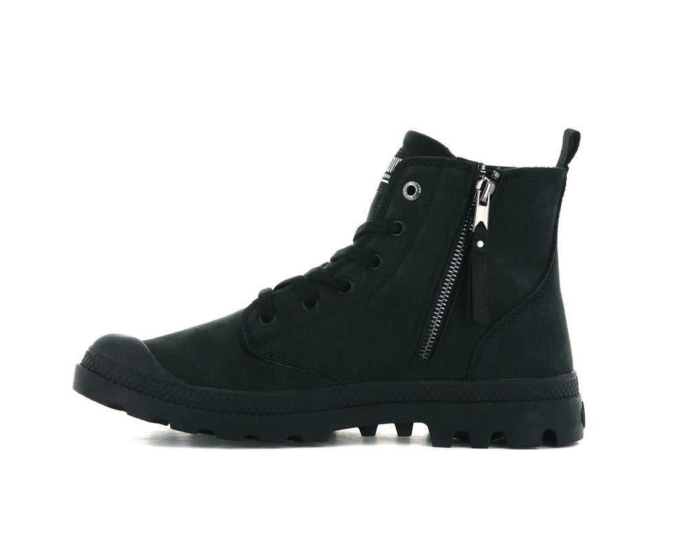 Palladium PAMPA HI ZIP NBK Men's Boots Black | Canada-9517