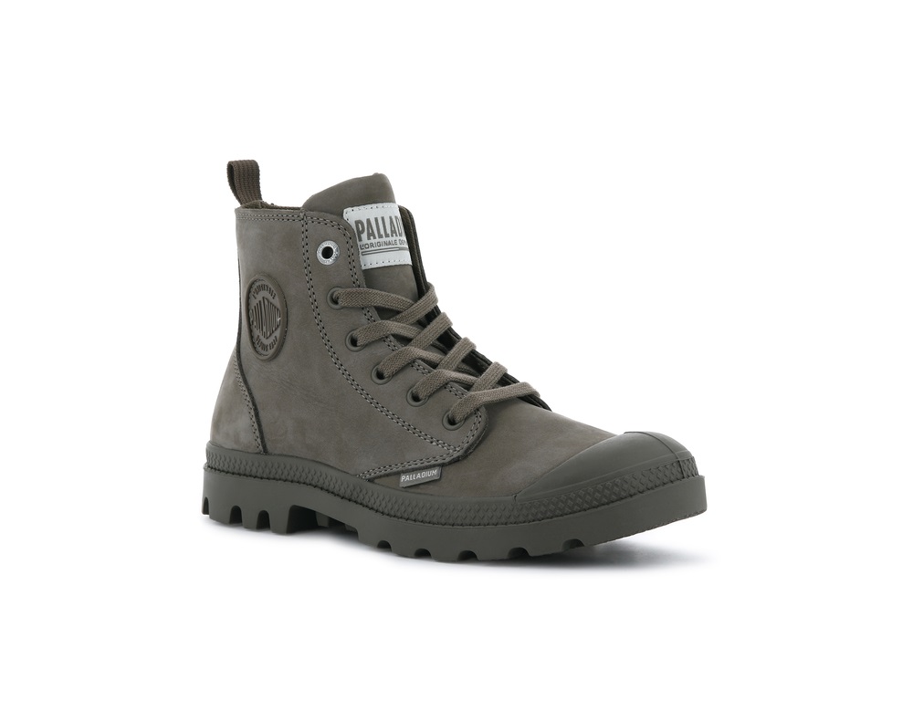 Palladium PAMPA HI ZIP NUBUCK Women's Boots Taupe | Canada-3472