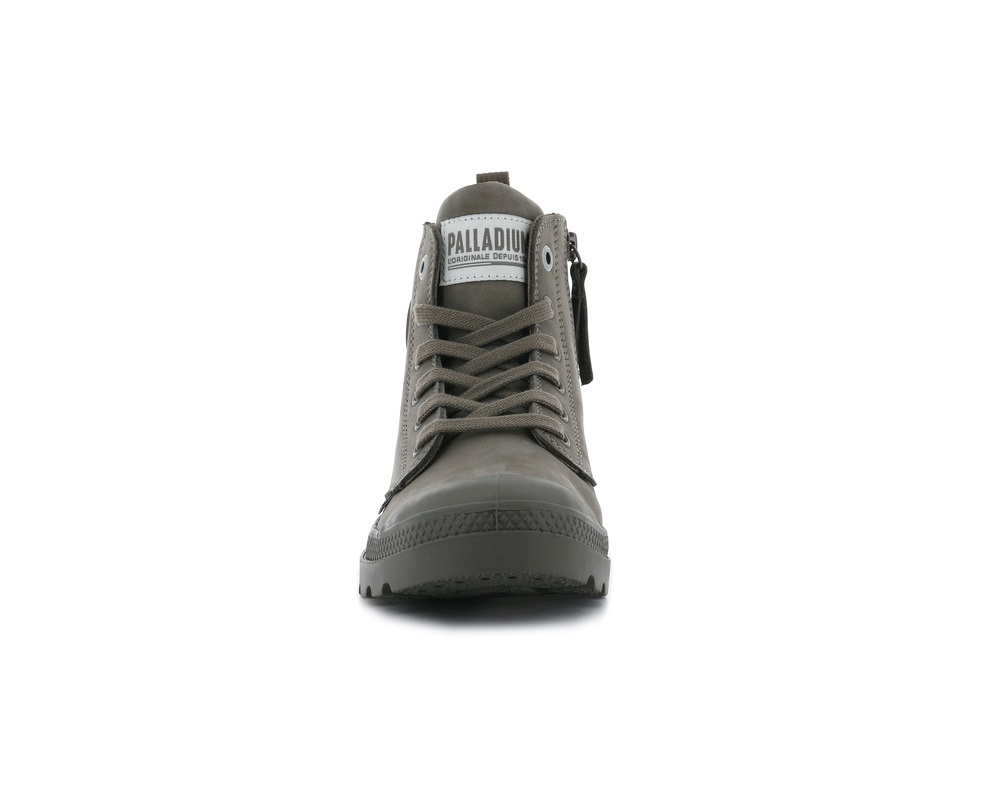 Palladium PAMPA HI ZIP NUBUCK Women's Boots Taupe | Canada-3472