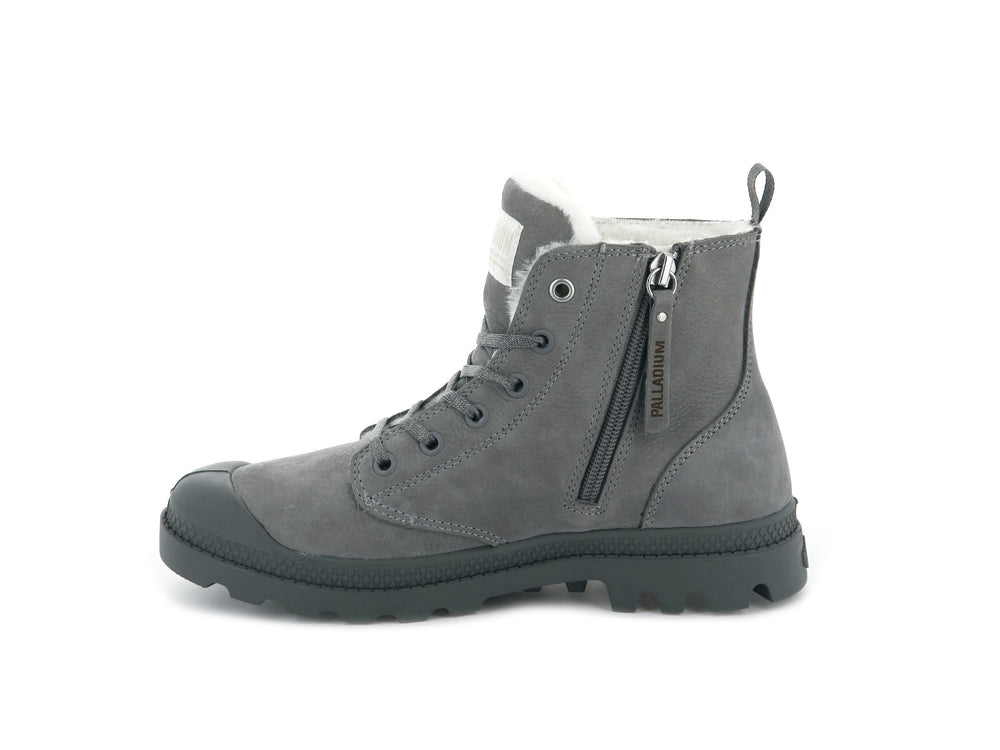 Palladium PAMPA HI ZIP WL Women's Winter Boots Grey | Canada-0843