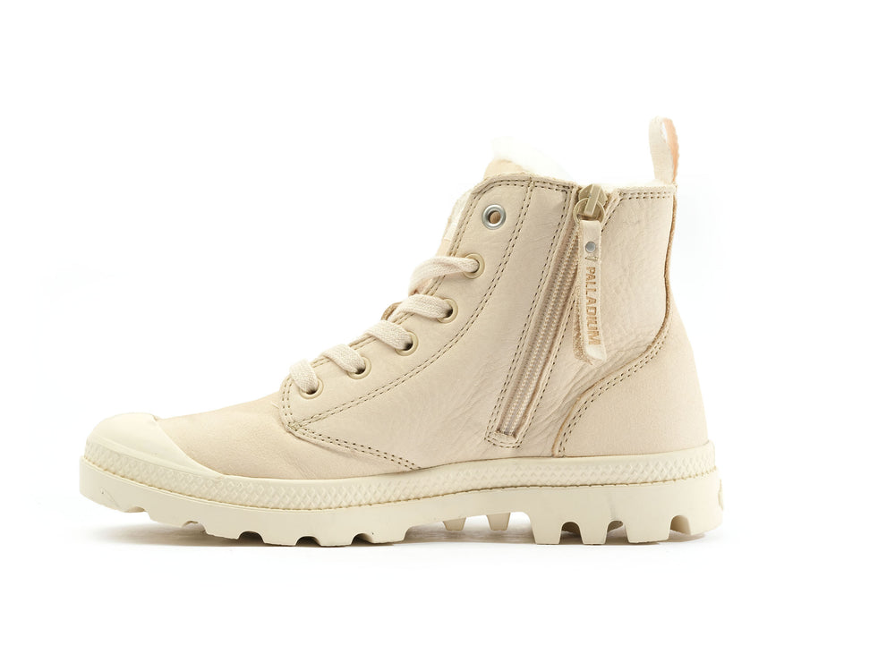 Palladium PAMPA HI ZIP WL Women's Winter Boots Sahara | Canada-2604