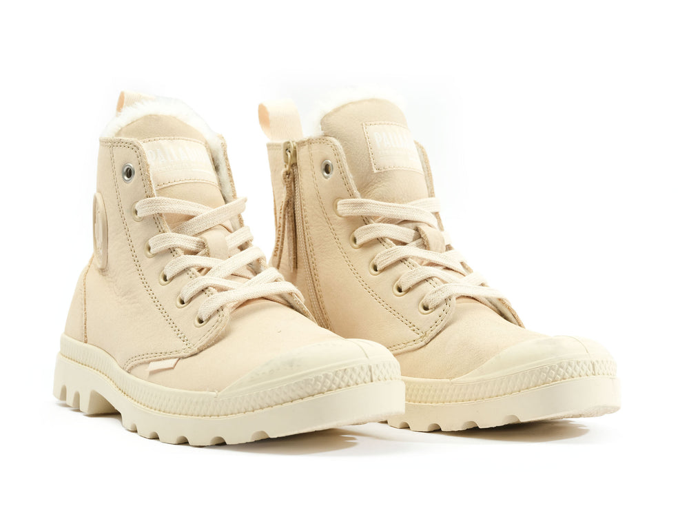 Palladium PAMPA HI ZIP WL Women's Winter Boots Sahara | Canada-2604