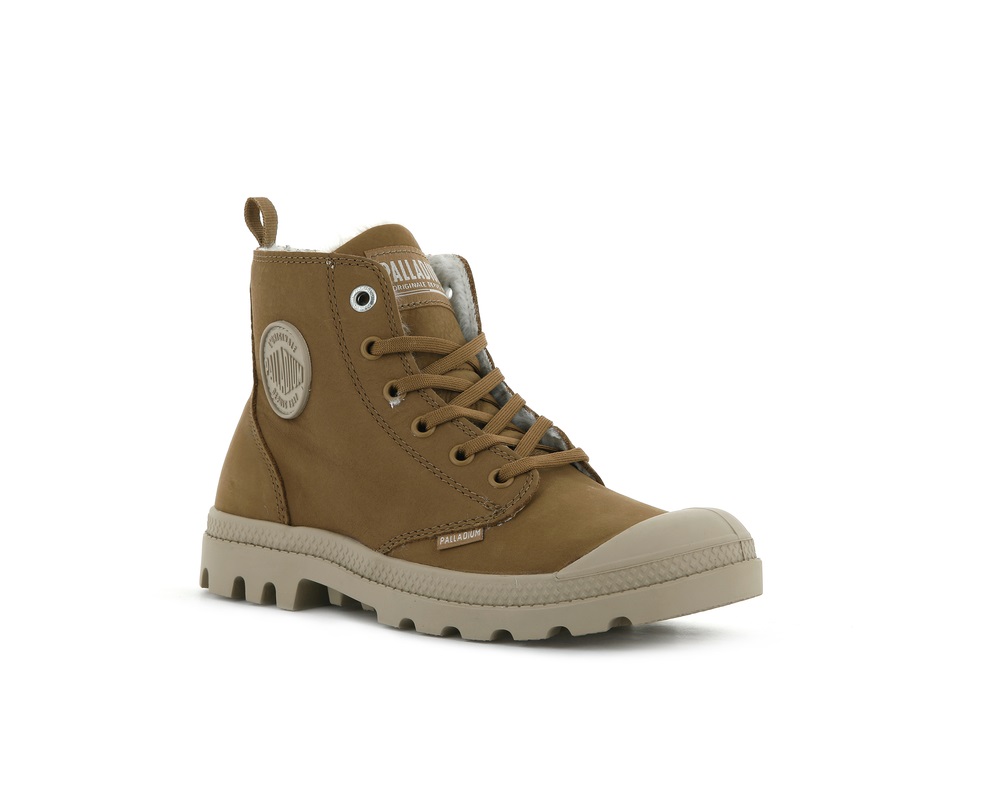 Palladium PAMPA HI ZIP WL Women's Winter Boots Brown | Canada-6478