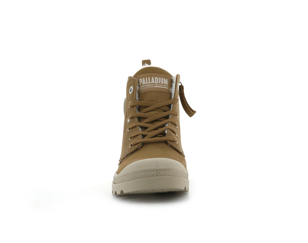 Palladium PAMPA HI ZIP WL Women's Winter Boots Brown | Canada-6478