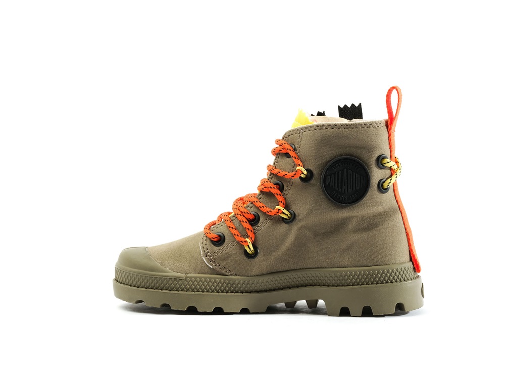 Palladium PAMPA LACE IT Kids' Boots Green | Canada-8496