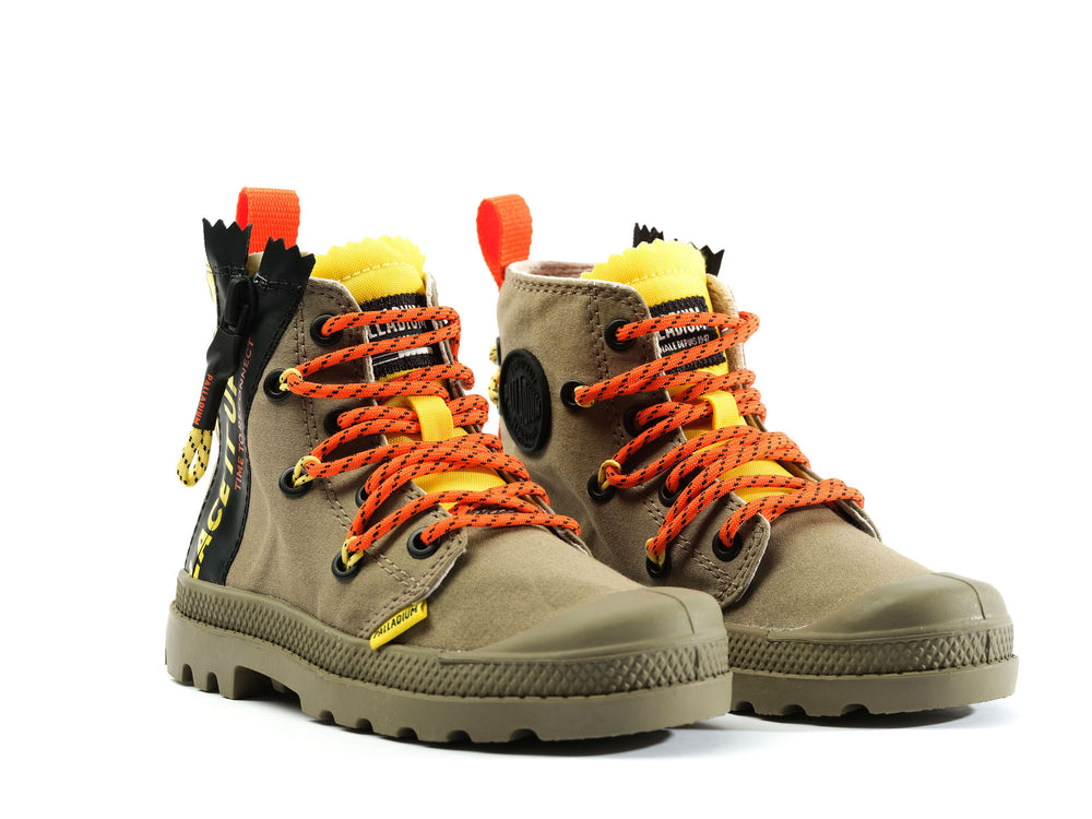 Palladium PAMPA LACE IT Kids' Boots Green | Canada-8496