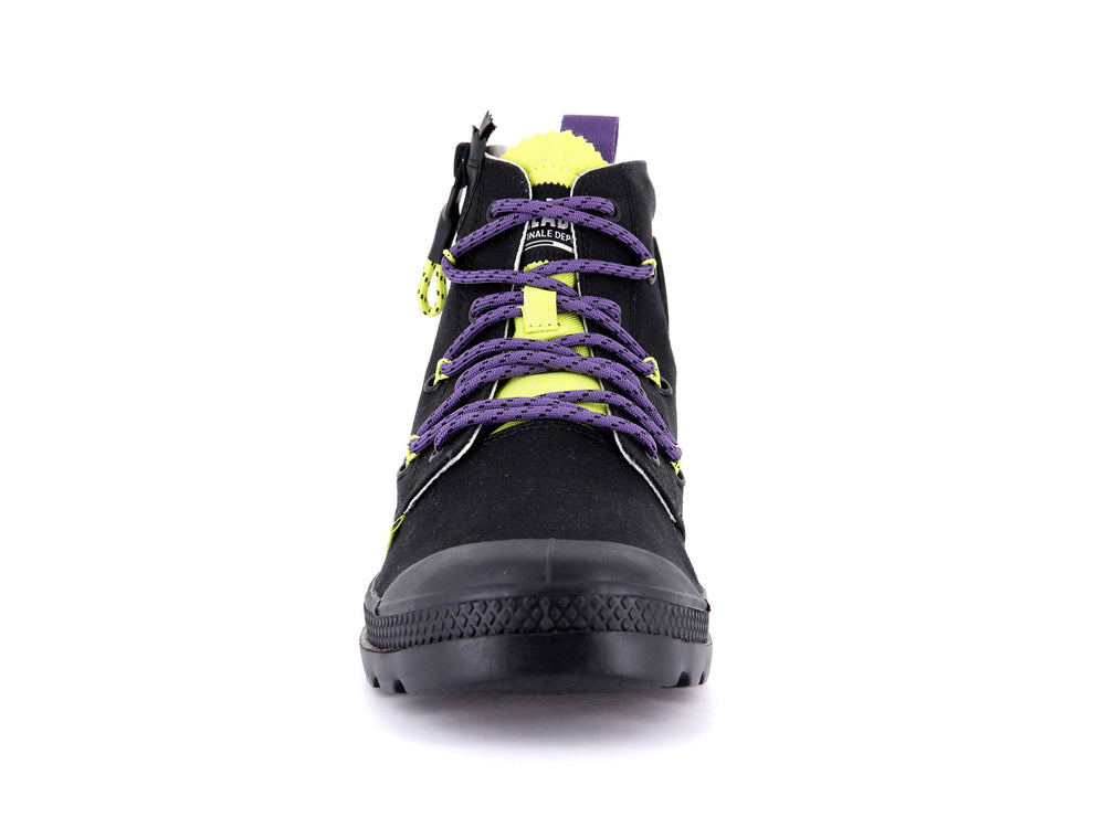 Palladium PAMPA LITE LACE IT Men's Boots Black / Light Green | Canada-2538