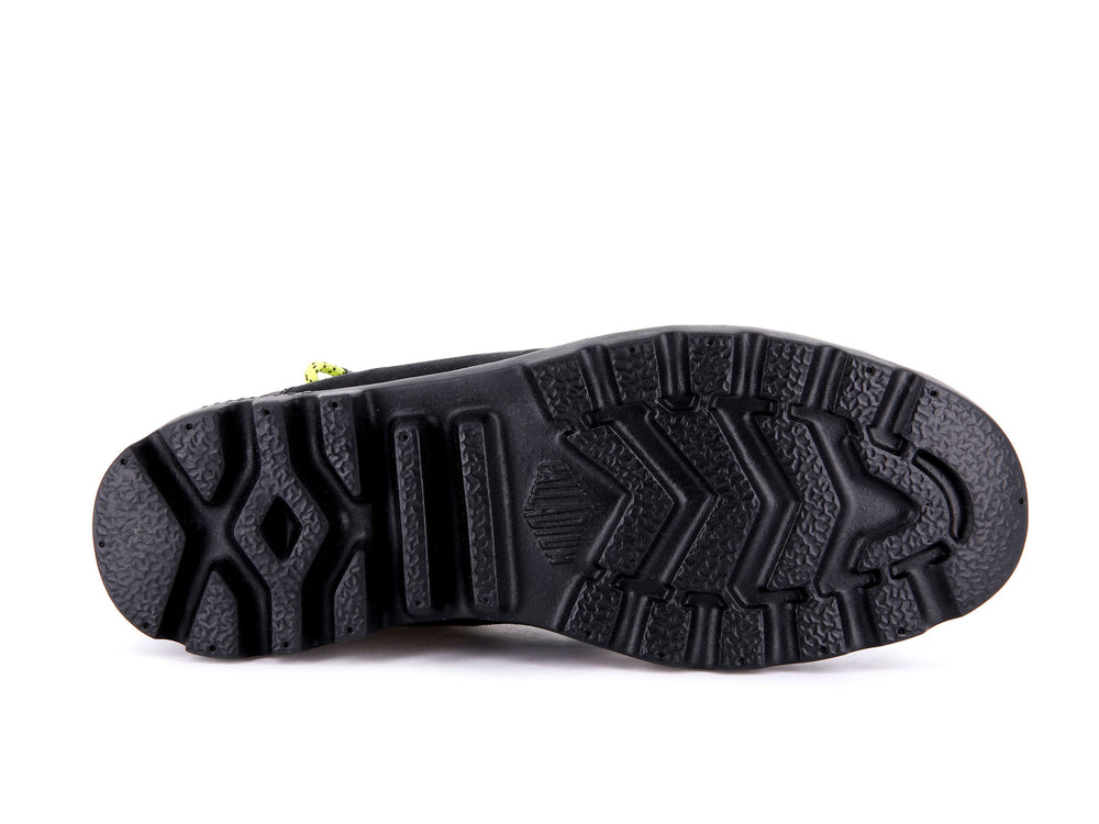 Palladium PAMPA LITE LACE IT Men's Boots Black / Light Green | Canada-2538