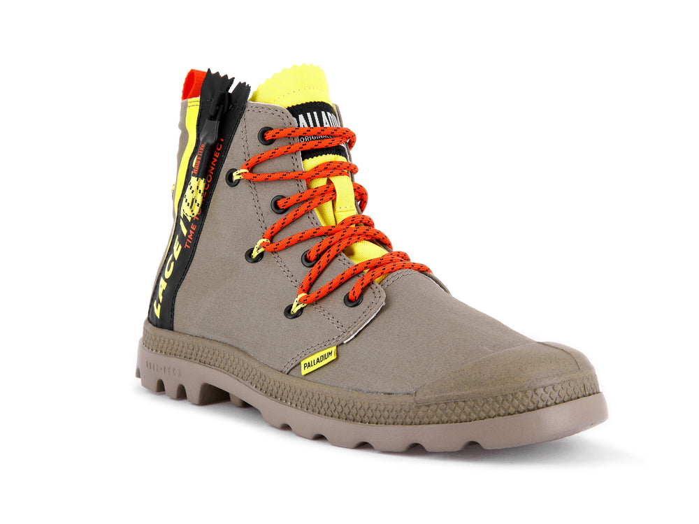 Palladium PAMPA LITE LACE IT Women's Boots Green | Canada-5930