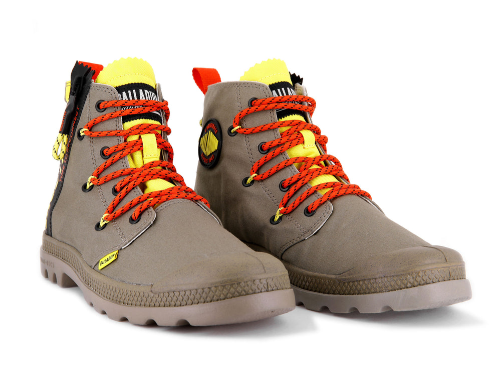 Palladium PAMPA LITE LACE IT Women's Boots Green | Canada-5930