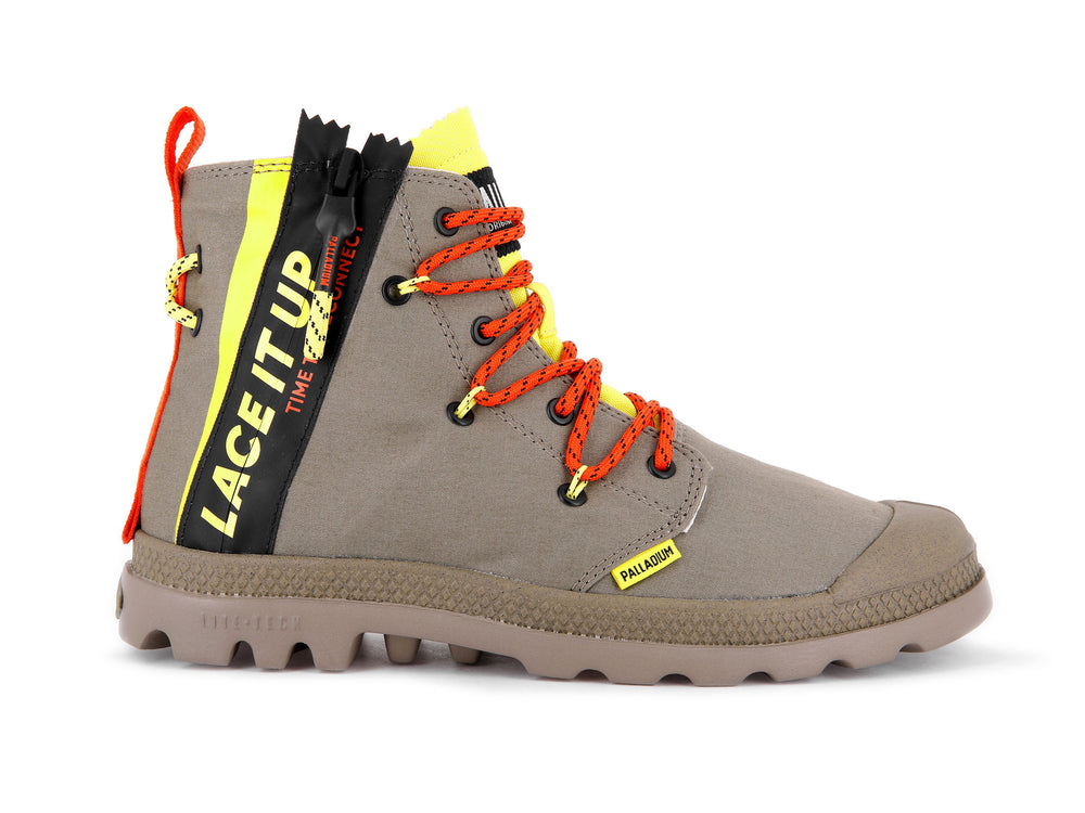 Palladium PAMPA LITE LACE IT Women\'s Boots Green | Canada-5930
