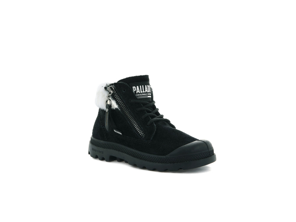 Palladium PAMPA LITE MOSCOW Kids' Boots Black | Canada-7213