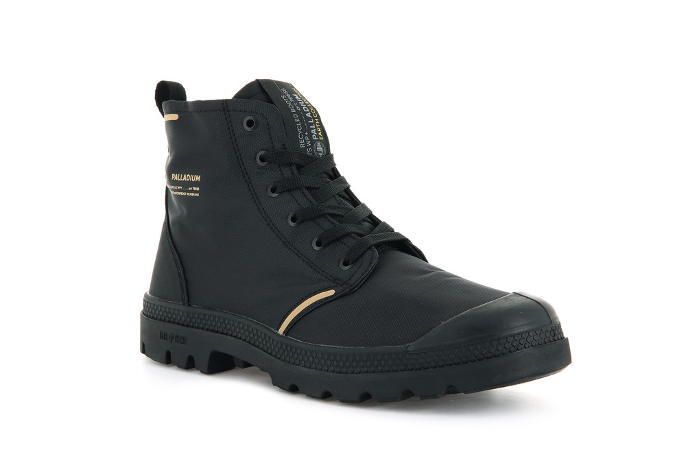 Palladium PAMPA LITE+ RECYCLE WP+ Men's Boots Black | Canada-8039