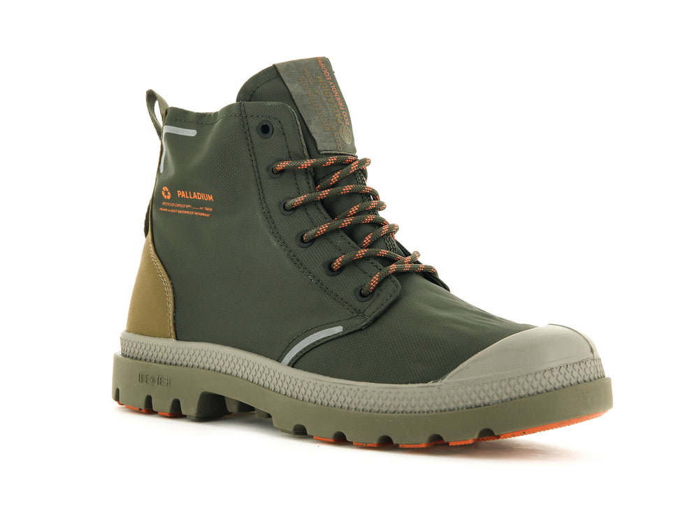 Palladium PAMPA LITE+ RECYCLE WP+ Women's Boots Olive | Canada-0713