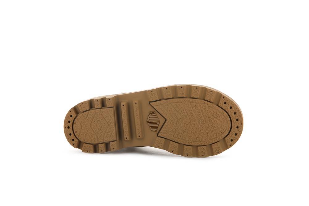 Palladium PAMPA MID LTH ZIP Kids' Boots Brown | Canada-8769