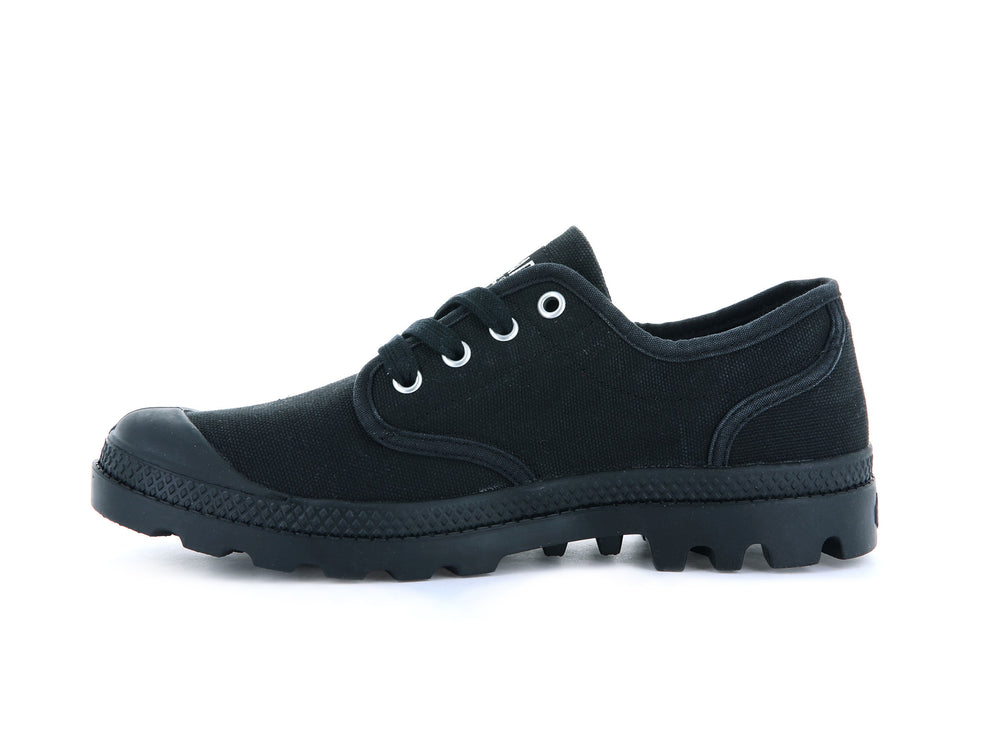 Palladium PAMPA OXFORD Men's Low Top Shoes Black | Canada-6842