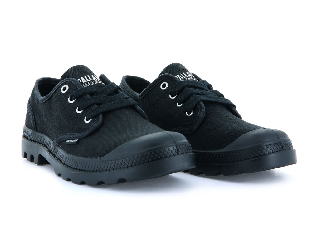 Palladium PAMPA OXFORD Men's Low Top Shoes Black | Canada-6842