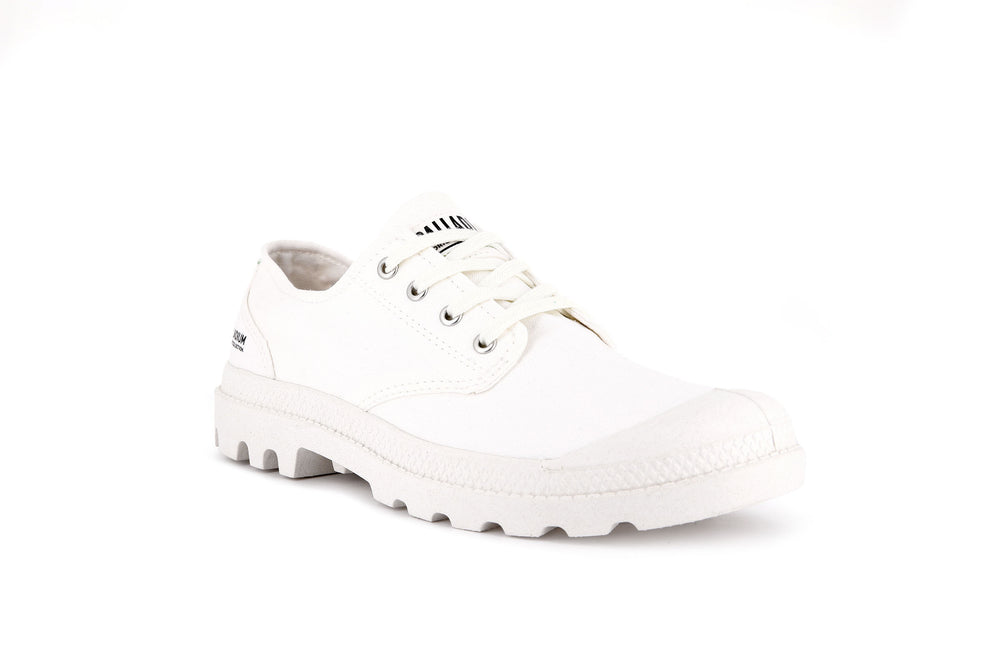 Palladium PAMPA OXFORD ORGANIC II Men's Sneakers White | Canada-8245