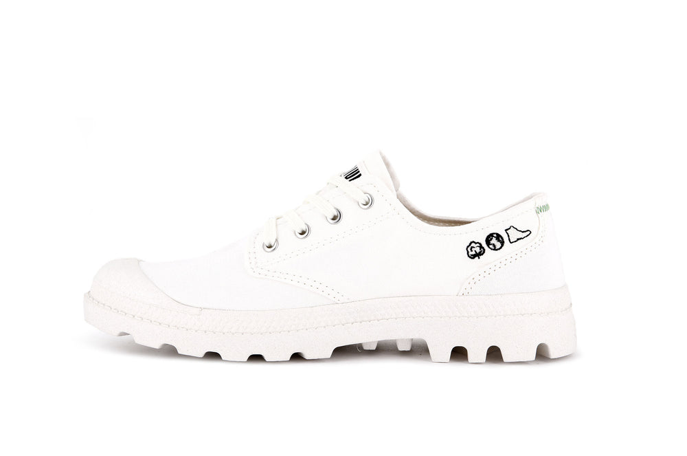 Palladium PAMPA OXFORD ORGANIC II Men's Sneakers White | Canada-8245