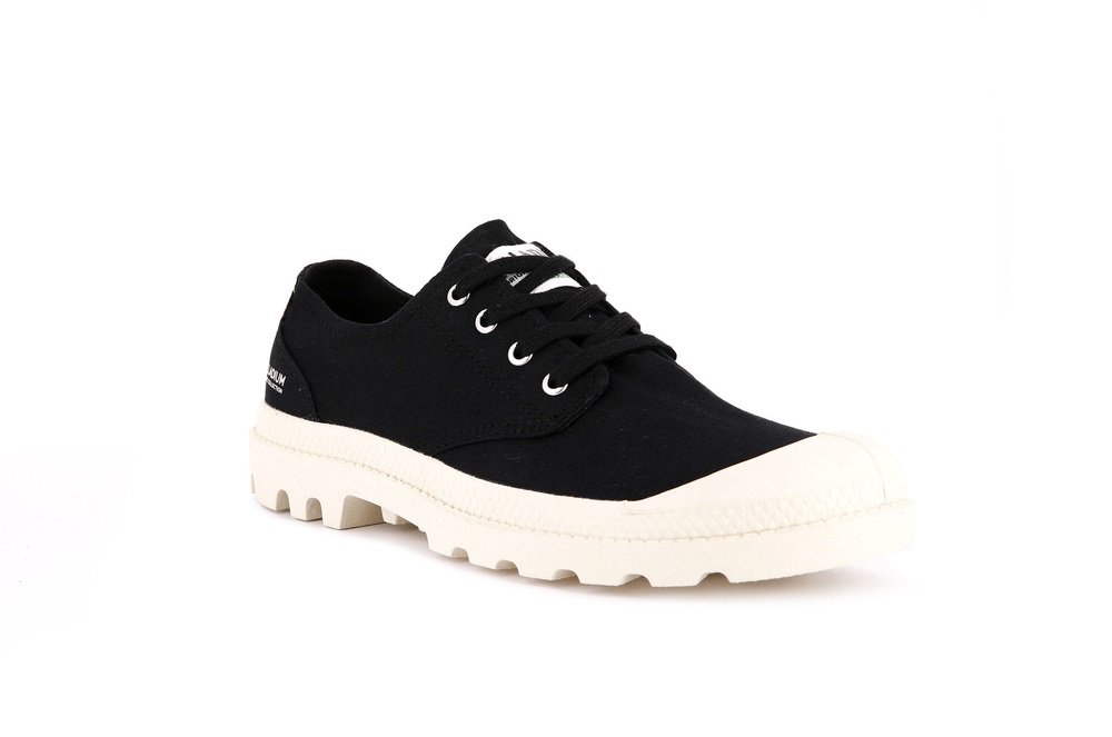 Palladium PAMPA OXFORD ORGANIC II Women's Sneakers Black | Canada-1840
