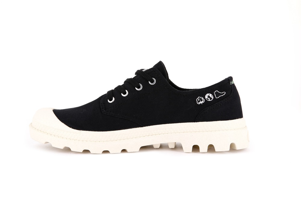 Palladium PAMPA OXFORD ORGANIC II Women's Sneakers Black | Canada-1840