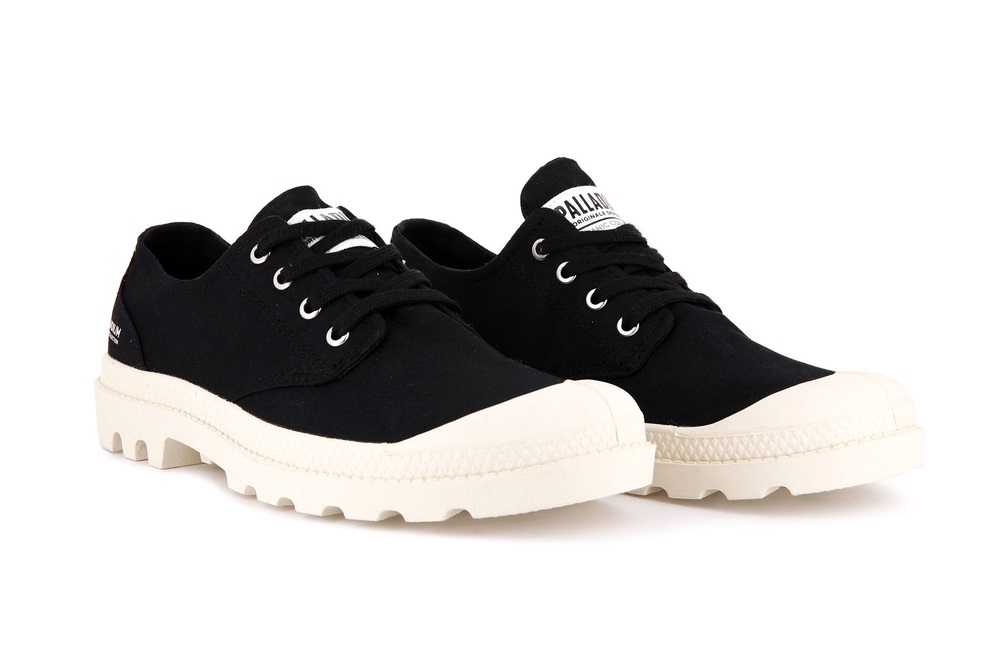 Palladium PAMPA OXFORD ORGANIC II Women's Sneakers Black | Canada-1840