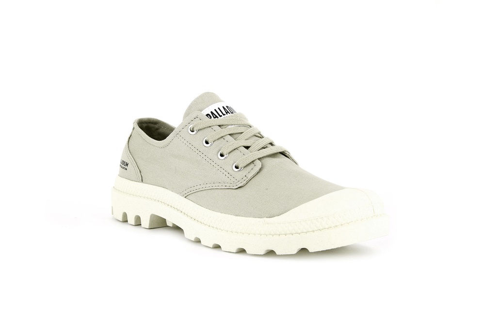 Palladium PAMPA OXFORD ORGANIC II Women's Sneakers Eucalyptus | Canada-8529