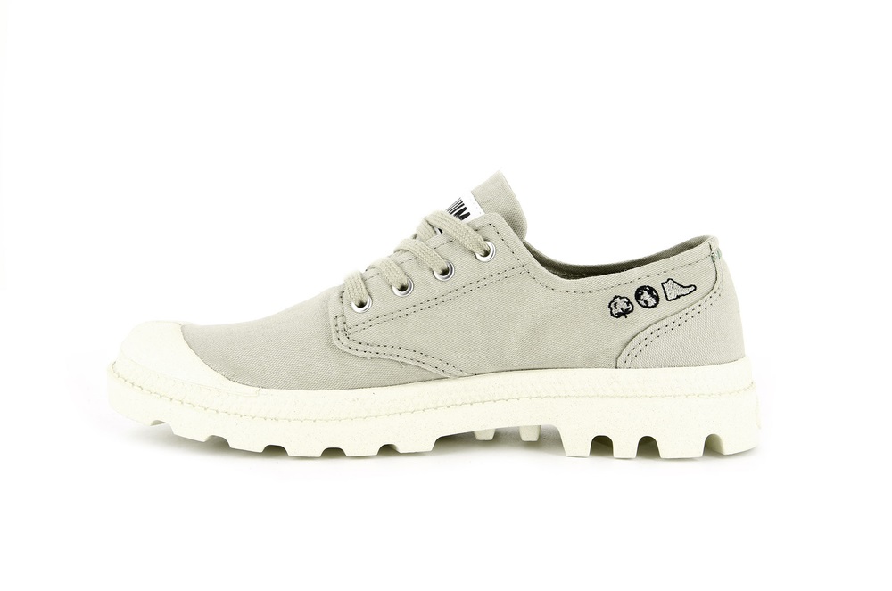 Palladium PAMPA OXFORD ORGANIC II Women's Sneakers Eucalyptus | Canada-8529