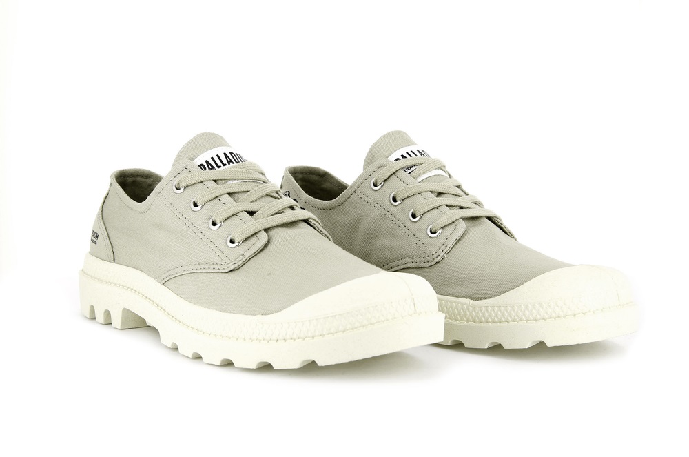 Palladium PAMPA OXFORD ORGANIC II Women's Sneakers Eucalyptus | Canada-8529