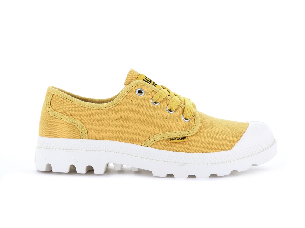 Palladium PAMPA OXFORD Women\'s Low Top Shoes Yellow | Canada-0172