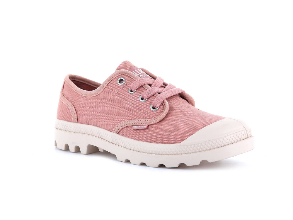 Palladium PAMPA OXFORD Women's Low Top Shoes Rose Dark Red | Canada-7654