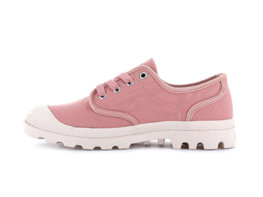Palladium PAMPA OXFORD Women's Low Top Shoes Rose Dark Red | Canada-7654