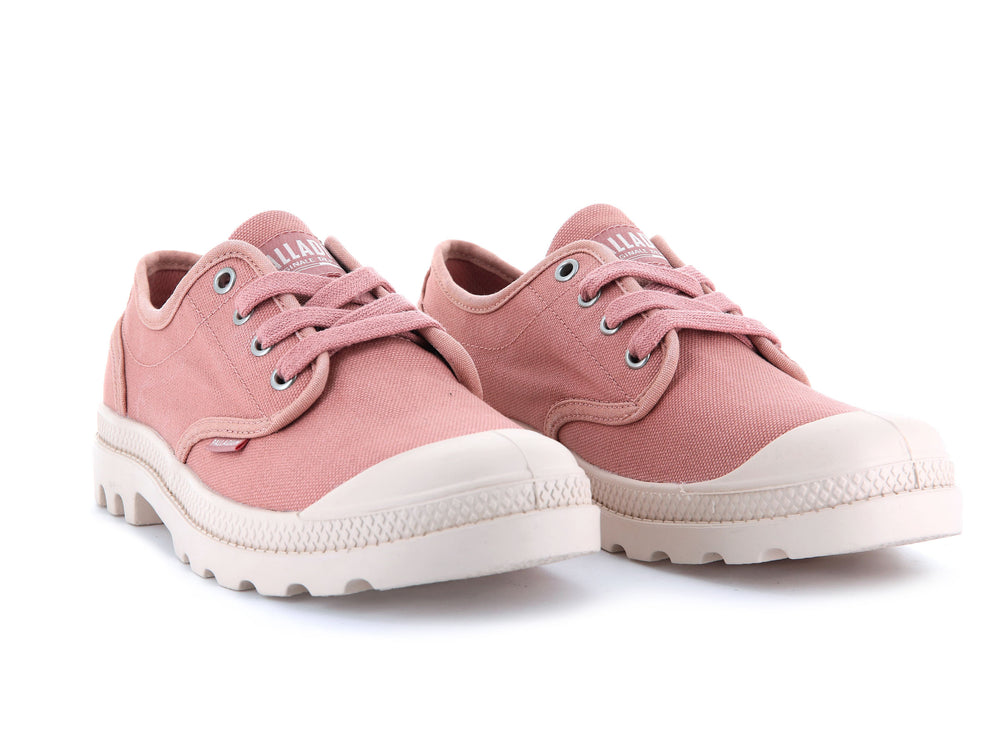 Palladium PAMPA OXFORD Women's Low Top Shoes Rose Dark Red | Canada-7654