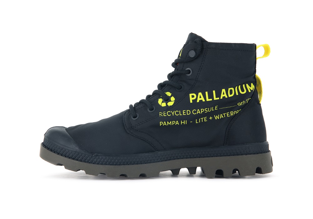 Palladium PAMPA RECYCLE WATERPROOF+ 2 Men's Boots Black | Canada-9038