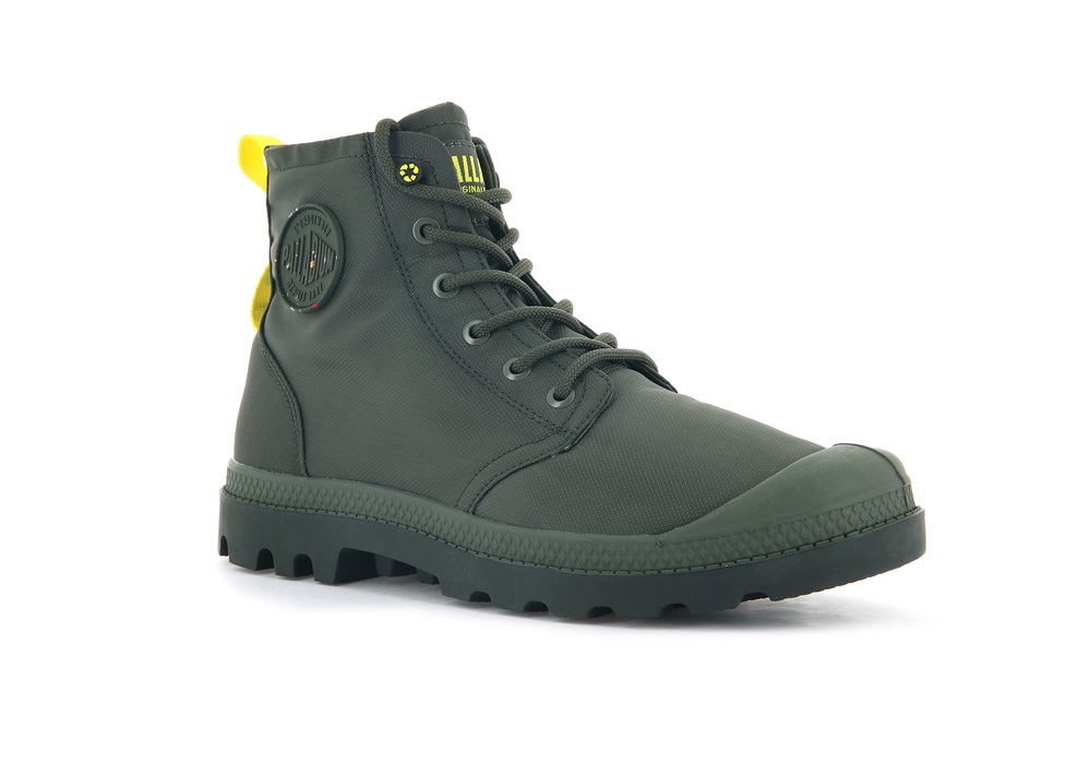 Palladium PAMPA RECYCLE WATERPROOF+ 2 Women's Boots Olive | Canada-3259