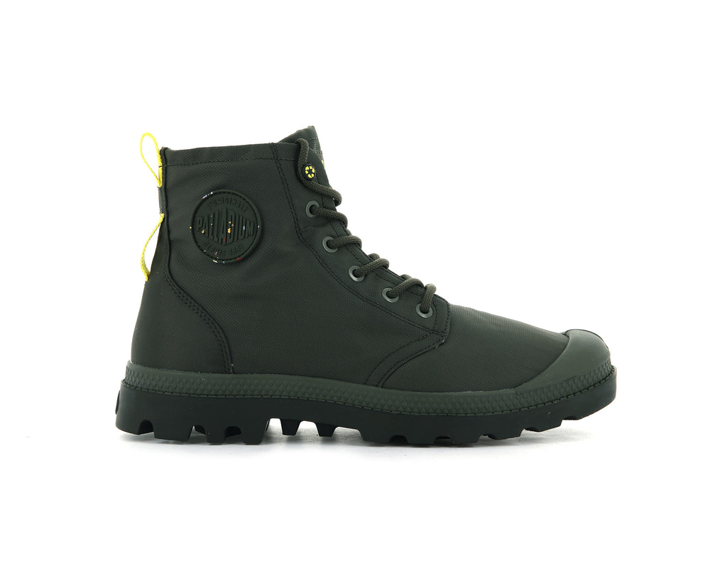 Palladium PAMPA RECYCLE WATERPROOF+ 2 Women\'s Boots Olive | Canada-3259
