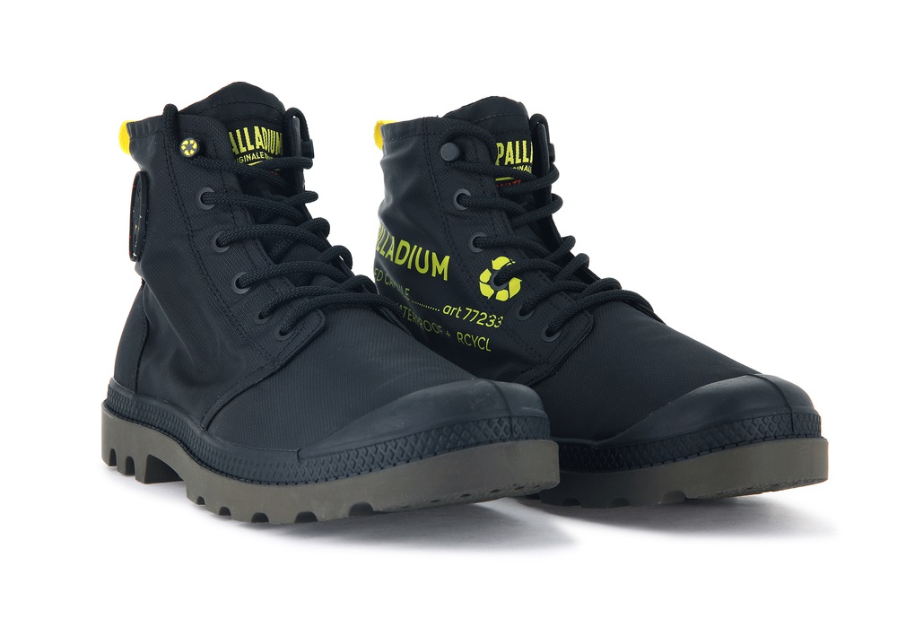 Palladium PAMPA RECYCLE WATERPROOF+ 2 Women's Boots Black | Canada-5679