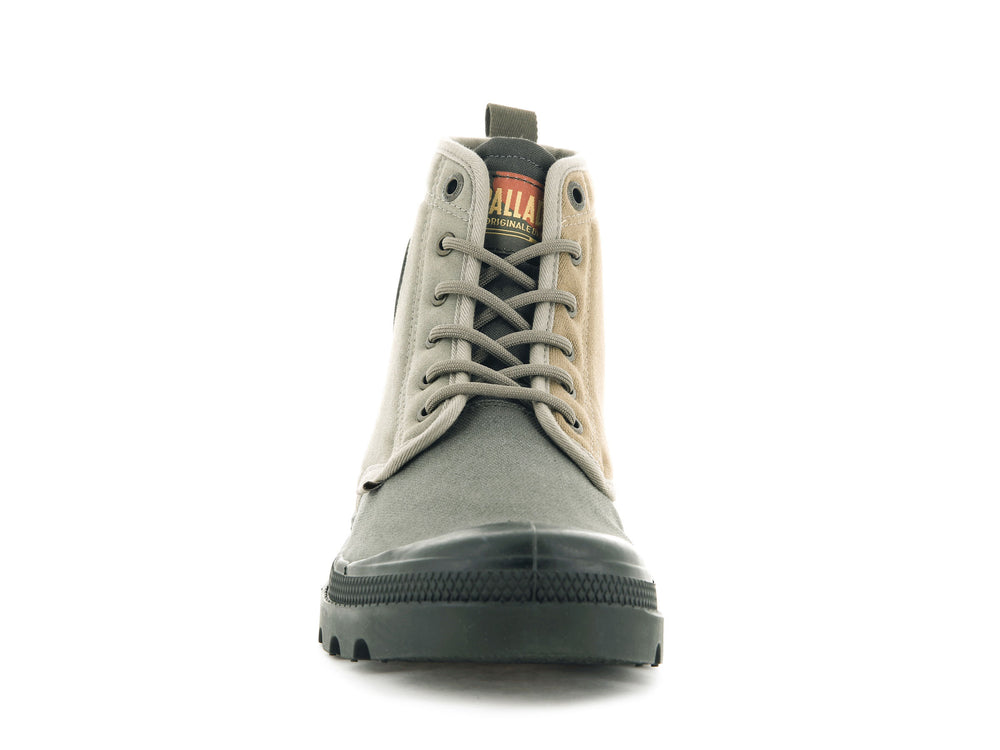Palladium PAMPA SHADE 75TH Men's Boots Olive | Canada-0651