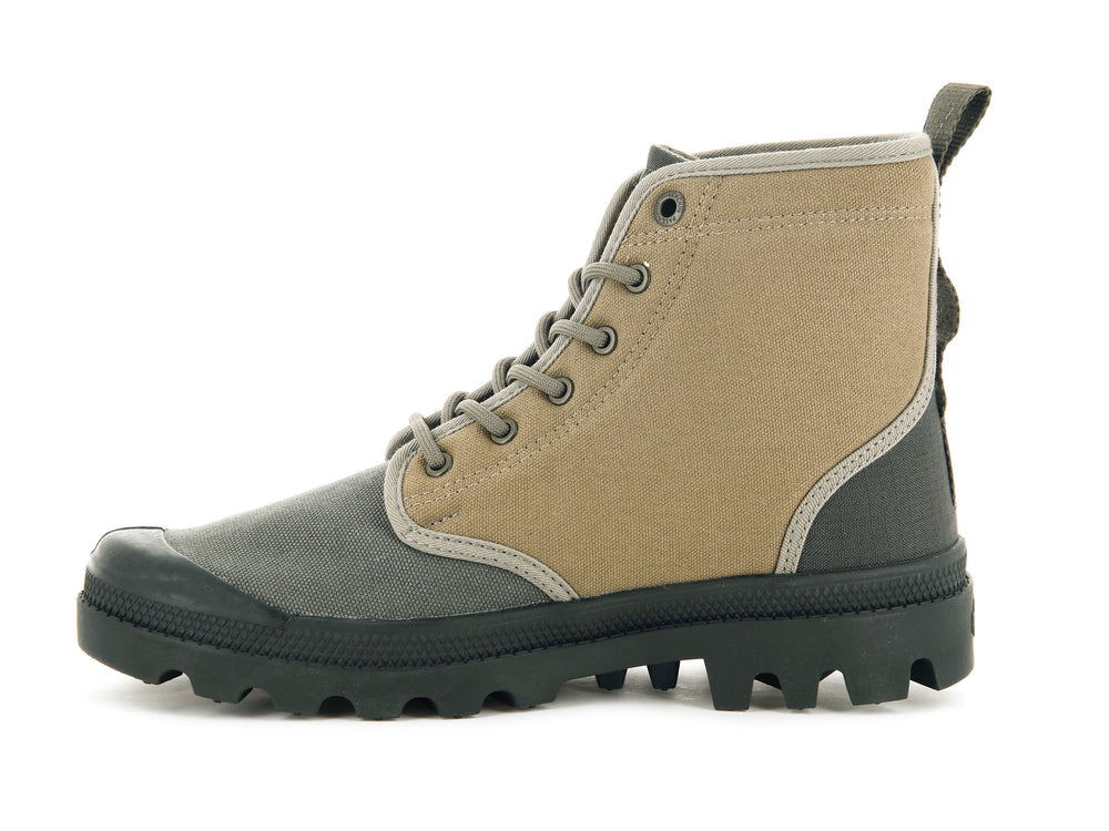 Palladium PAMPA SHADE 75TH Men's Boots Olive | Canada-0651