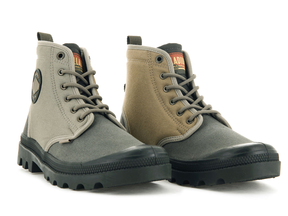 Palladium PAMPA SHADE 75TH Men's Boots Olive | Canada-0651