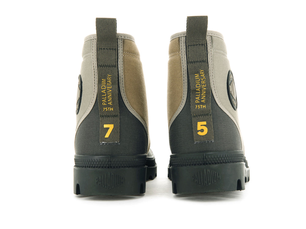 Palladium PAMPA SHADE 75TH Men's Boots Olive | Canada-0651