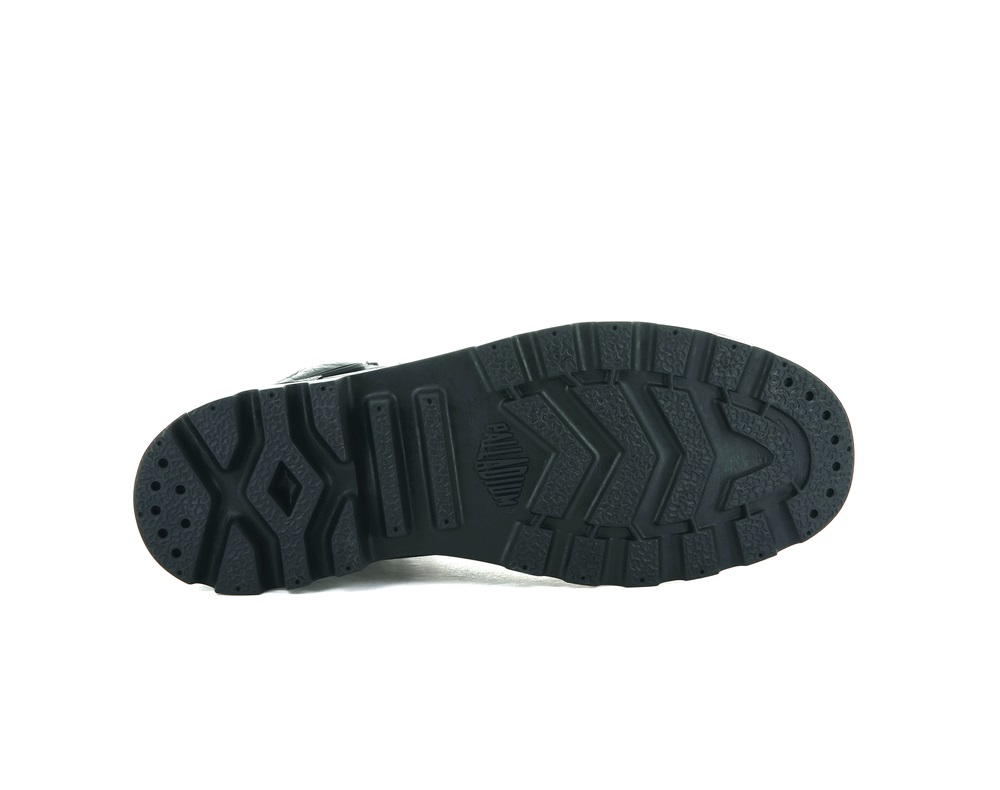 Palladium PAMPA SHIELD WP+ LTH Men's Boots Black | Canada-4789