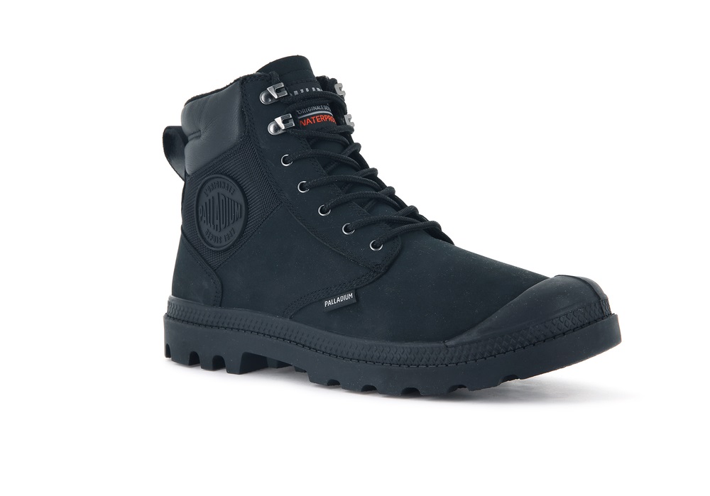 Palladium PAMPA SHIELD WP+ LUX Women's Boots Black | Canada-8592