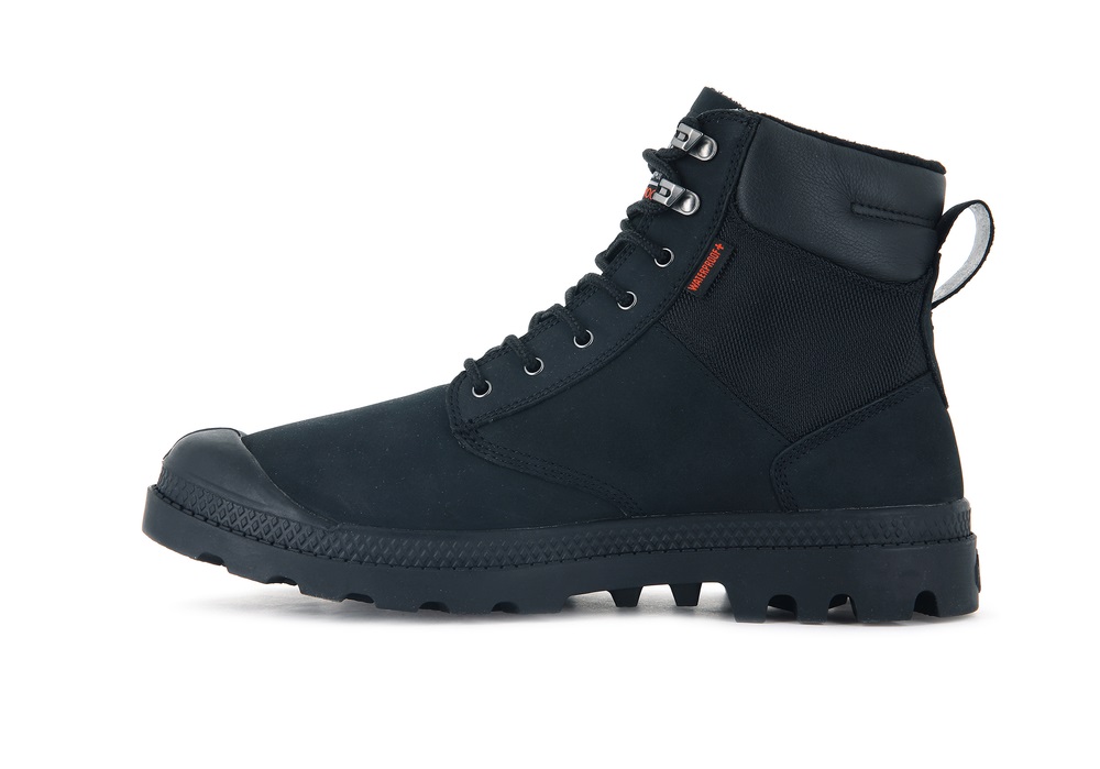 Palladium PAMPA SHIELD WP+ LUX Women's Boots Black | Canada-8592