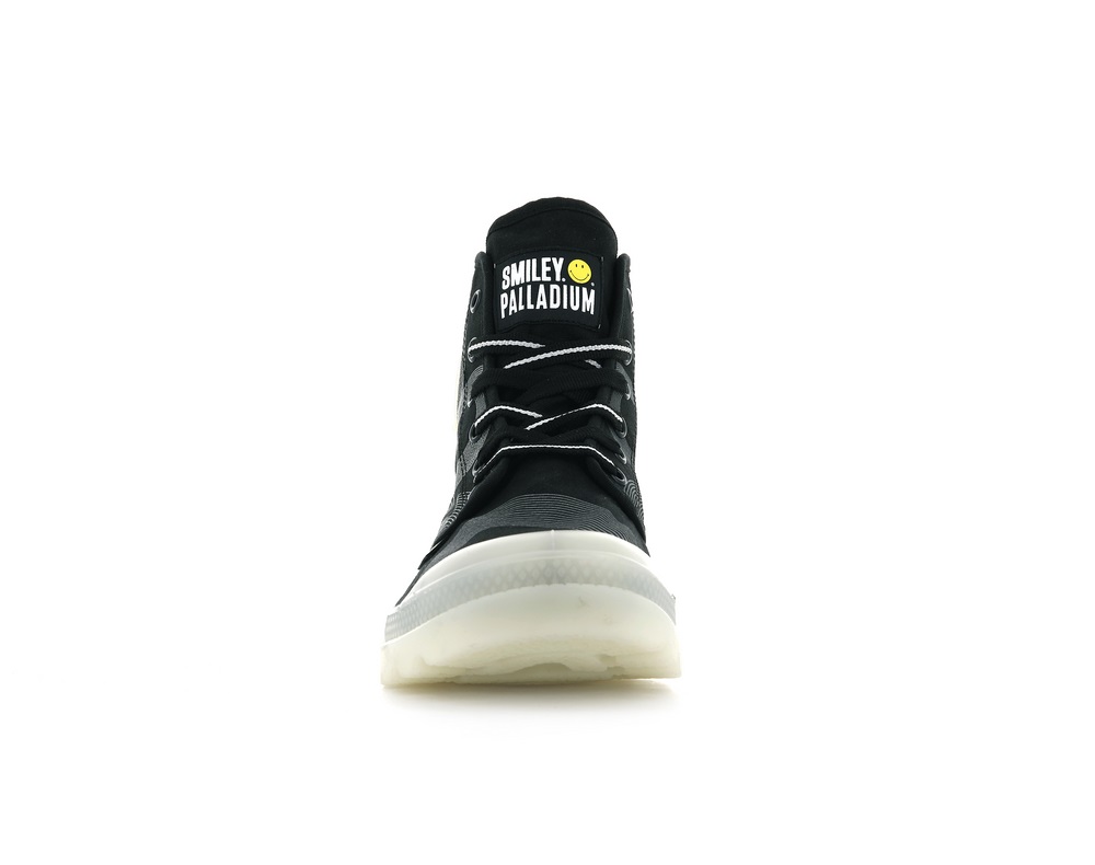 Palladium PAMPA SMILEY GITD Men's Boots Dark Grey | Canada-5297