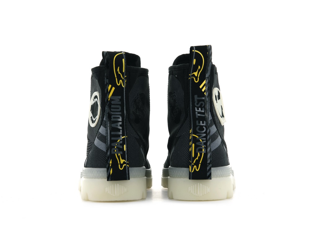 Palladium PAMPA SMILEY GITD Women's Boots Dark Grey | Canada-6423