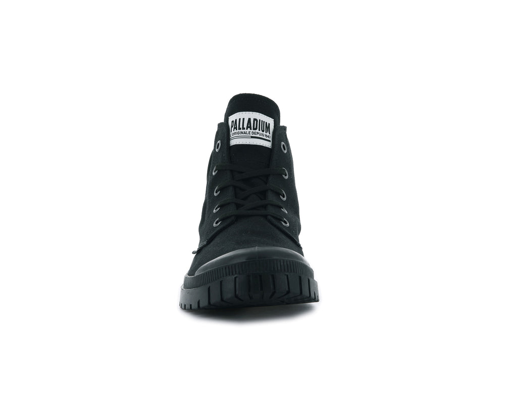 Palladium PAMPA SP20 HI CANVAS Women's Boots Black | Canada-3408