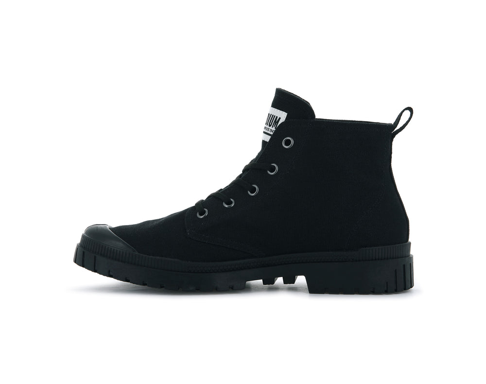 Palladium PAMPA SP20 HI CANVAS Women's Boots Black | Canada-3408