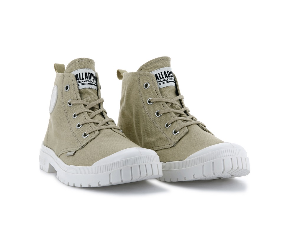 Palladium PAMPA SP20 HI CANVAS Women's Boots Warm Sand | Canada-6931
