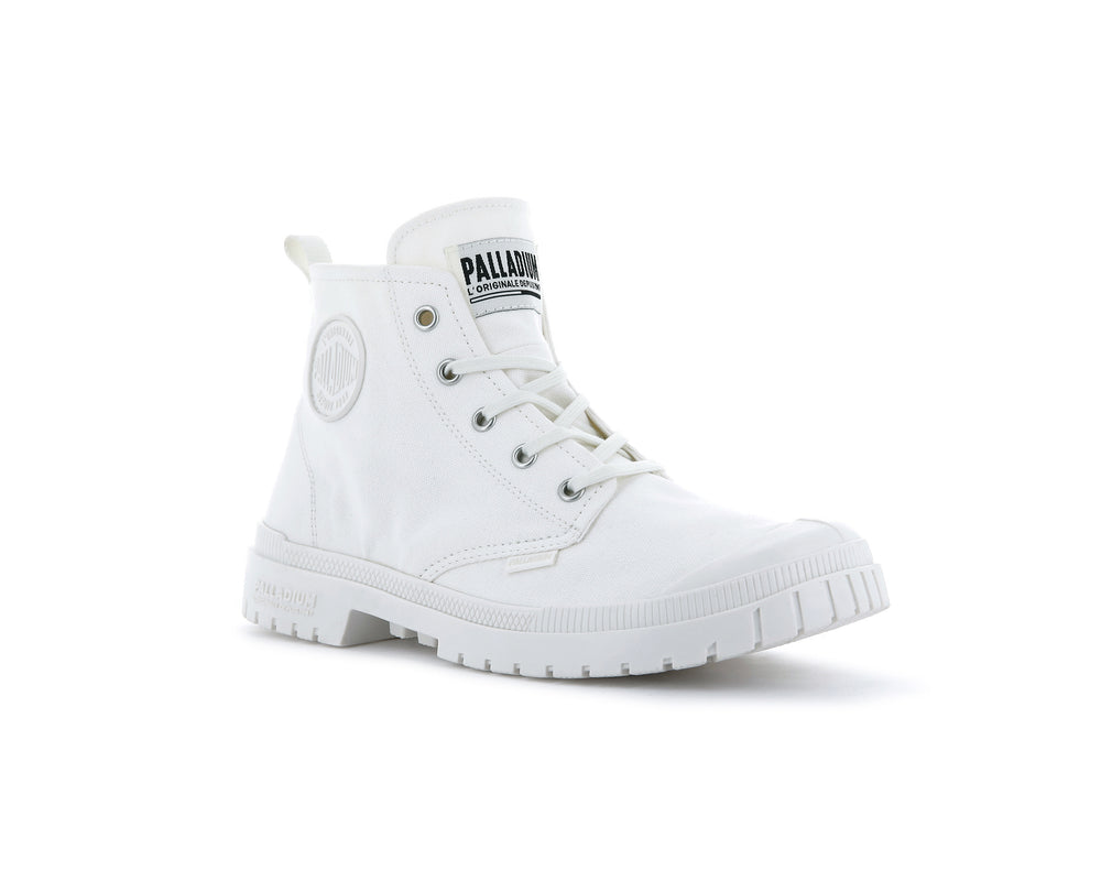 Palladium PAMPA SP20 HI CANVAS Women's Boots White | Canada-7903